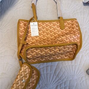 High Quality Mustard Tote Bag with Pouch